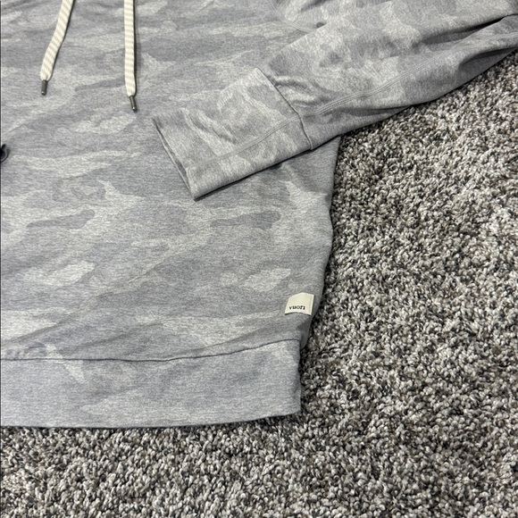 Vuori Halo DreamKnit Camo Grey Hoodie Sz L - Picture 3 of 4